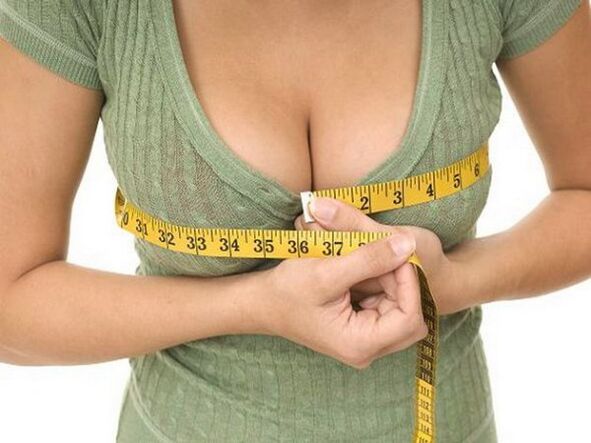 Breast measurement after enlargement