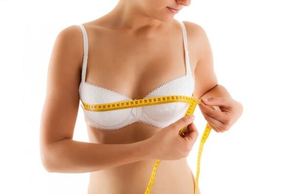 Breast measurement before endoscopic enlargement