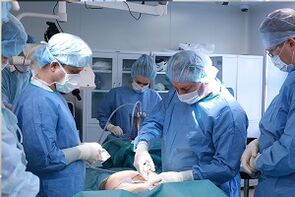 Breast augmentation surgery