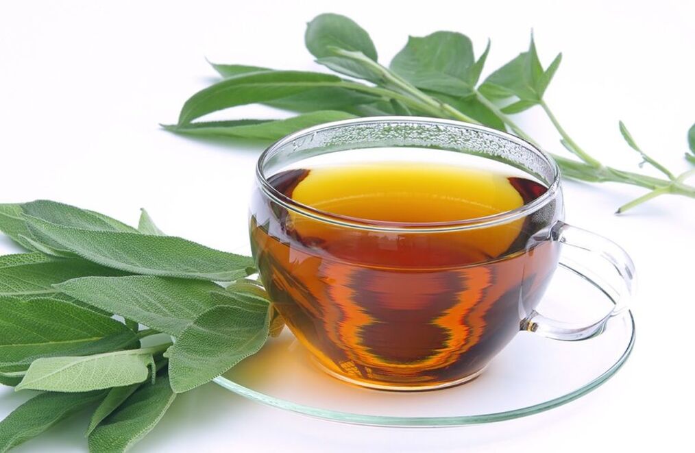 Sage tea for breast enlargement