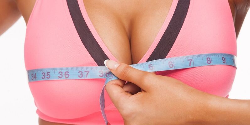 Measure breast size after enlargement